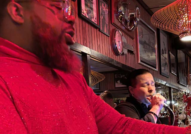 Sam and Ryan at the Five O'Clock Steakhouse